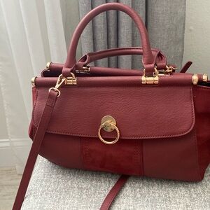 Lauren Conrad wine satchel bag